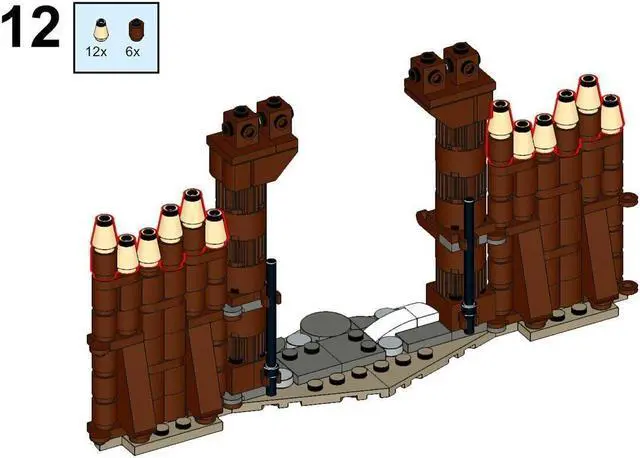 Alt view image 4 of 5 - ZITIANYOUBUILD Custom MOC-103656 The Village Gate Model 220 Parts Kids Gift for Christmas