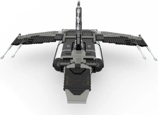 Alt view image 2 of 4 - ZITIANYOUBUILD C7406 Main Transport Craft Ship with Cockpit and Foldable Wings 753 Parts