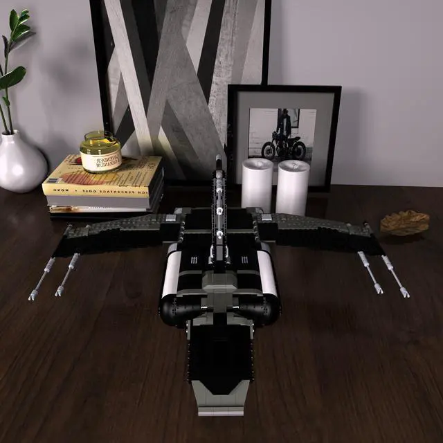 Alt view image 3 of 4 - ZITIANYOUBUILD C7406 Main Transport Craft Ship with Cockpit and Foldable Wings 753 Parts