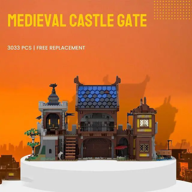 Alt view image 2 of 5 - ZITIANYOUBUILD MOC-114472 3033 Parts Medieval Castle Gate Alternate Build for Set 21325 & 31120
