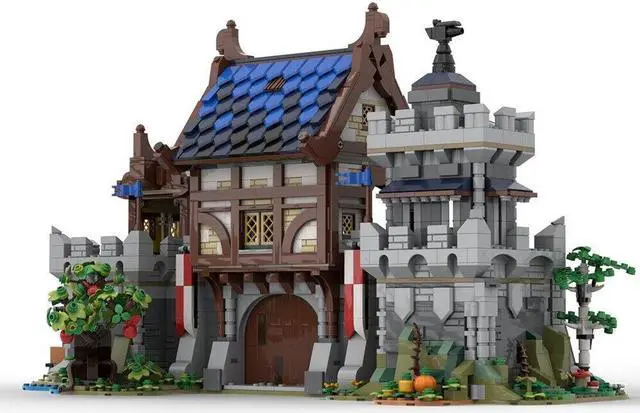 Alt view image 5 of 5 - ZITIANYOUBUILD MOC-114472 3033 Parts Medieval Castle Gate Alternate Build for Set 21325 & 31120