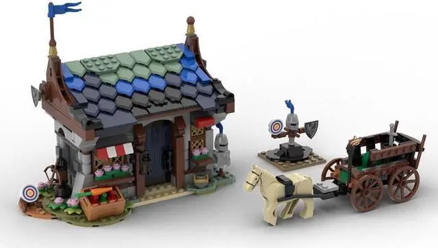 Alt view image 3 of 5 - ZITIANYOUBUILD MOC-114472 3033 Parts Medieval Castle Gate Alternate Build for Set 21325 & 31120