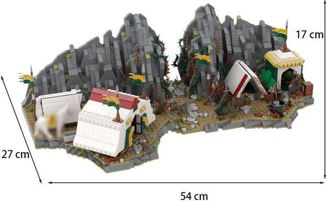 Main image of ZITIANYOUBUILD MOC-78364 House / Refuge Hidden in the White Mountains with Tent 1724 Parts