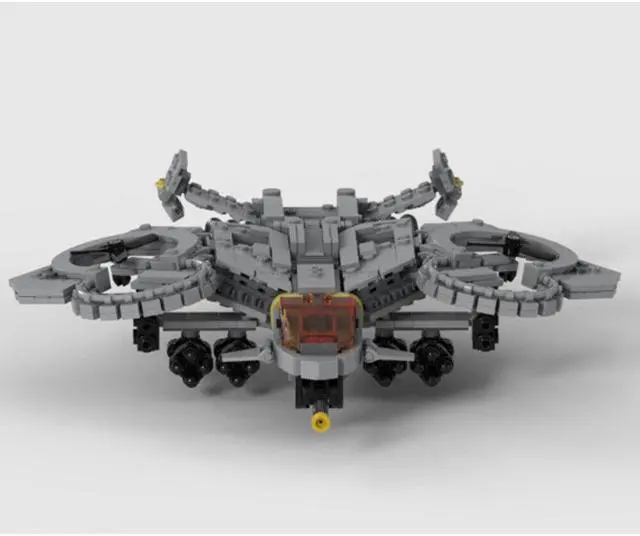 Alt view image 2 of 4 - ZITIANYOUBUILD MOC-133144 Sci-fi Helicopter with Display Stand from the New Movie 740 Parts