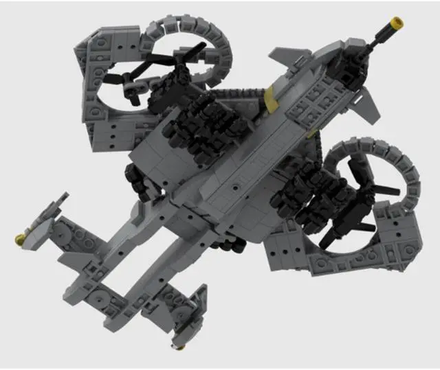Alt view image 3 of 4 - ZITIANYOUBUILD MOC-133144 Sci-fi Helicopter with Display Stand from the New Movie 740 Parts