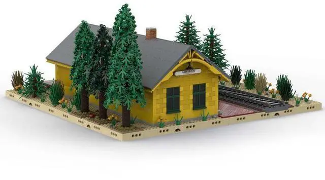 Alt view image 2 of 3 - ZITIANYOUBUILD Custom MOC-92977 1:40 Scale Union Pacific Shelton Depot (3985 Parts) Toys Gift