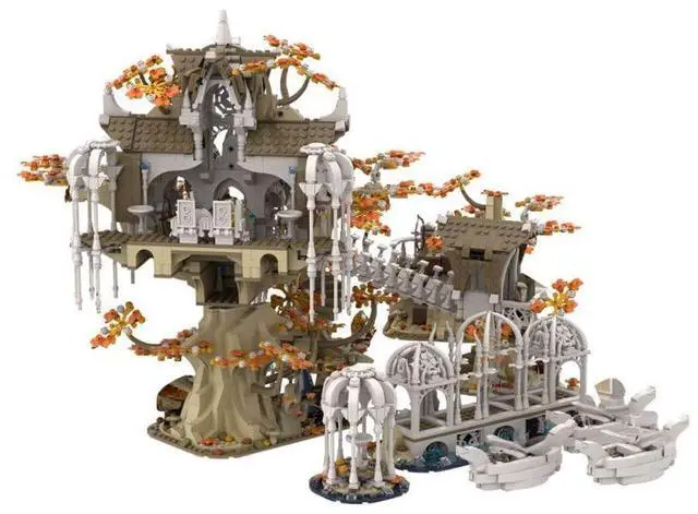 Main image of ZITIANYOUBUILD Custom Moc-125500 A Beautiful, Elven Kingdom Complete Bundle 3830 Parts
