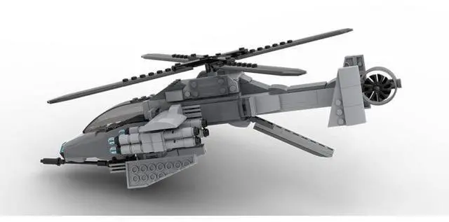 Alt view image 2 of 3 - ZITIANYOUBUILD Custom MOC-217822 Helicopter AH-2 Viper Building Blocks Set (371PCS) Toys Gift