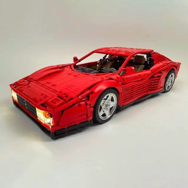 Alt view image 2 of 3 - ZITIANYOUBUILD Custom Moc-98925 Iconic Supercar with Power Functions and Interior 3738 Parts