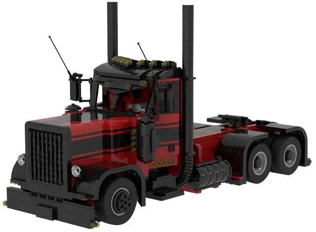 Main image of ZITIANYOUBUILD Custom MOC-32428 1:17 Red&black Truck with Power Functions Kit (2307+ Parts)