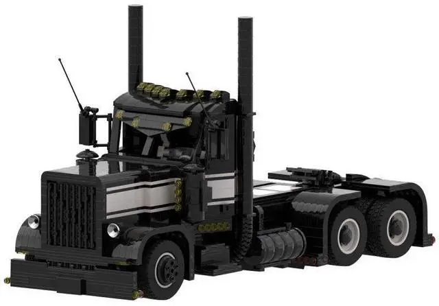Alt view image 2 of 3 - ZITIANYOUBUILD Custom MOC-32428 1:17 Red&black Truck with Power Functions Kit (2307+ Parts)