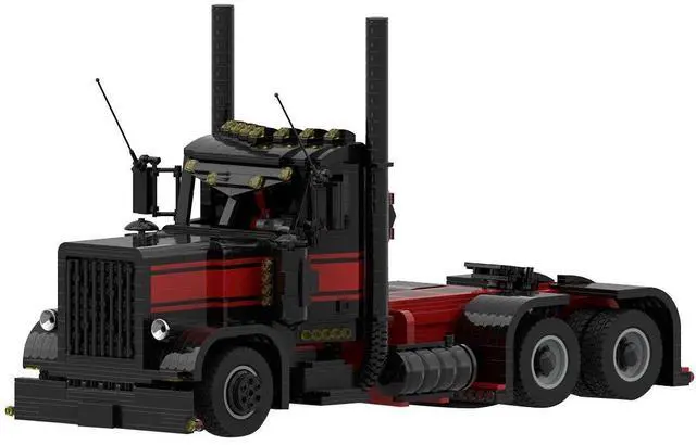 Alt view image 3 of 3 - ZITIANYOUBUILD Custom MOC-32428 1:17 Red&black Truck with Power Functions Kit (2307+ Parts)