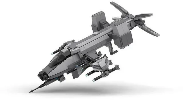 Alt view image 3 of 3 - ZITIANYOUBUILD Custom MOC-207766 Close Support Helicopter Gunship Building Blocks Set (731PCS)