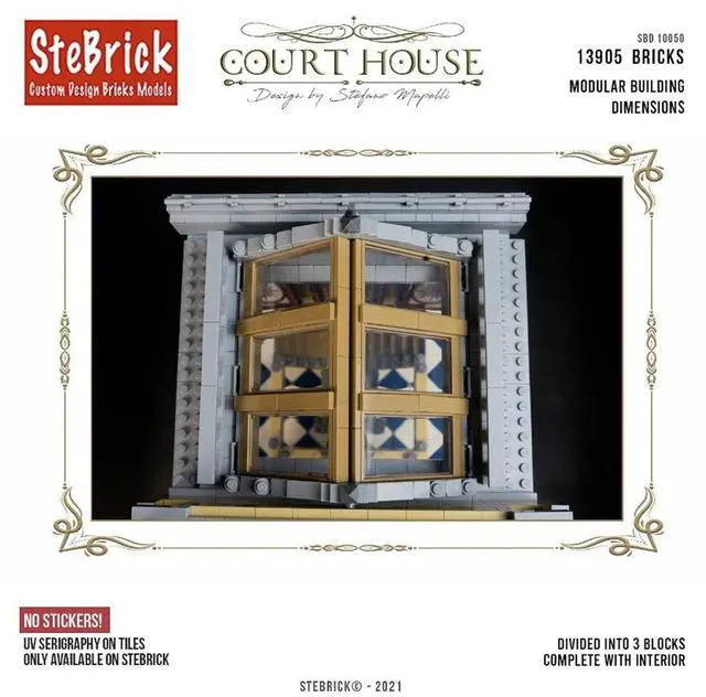 Alt view image 2 of 3 - ZITIANYOUBUILD Custom MOC-77106 The Court House (13905 Parts) Toys Gift for Christmas