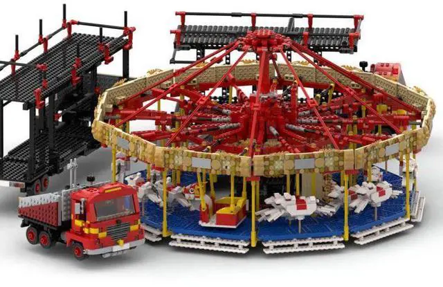 Main image of ZITIANYOUBUILD Custom MOC-73320 Fairground Carousel with Power Functions (5601 Parts)