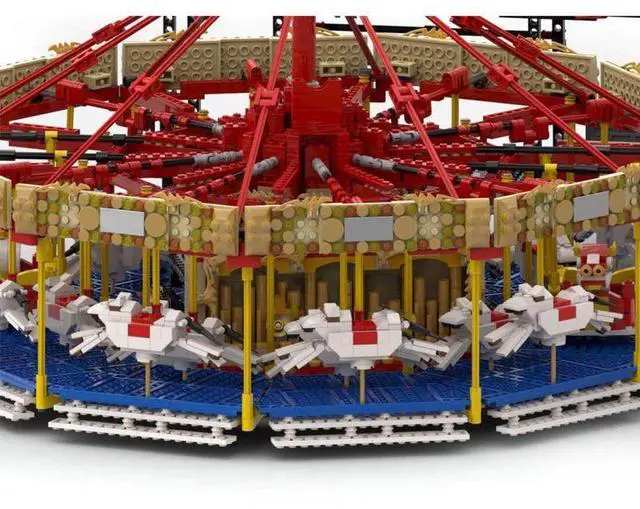 Alt view image 3 of 3 - ZITIANYOUBUILD Custom MOC-73320 Fairground Carousel with Power Functions (5601 Parts)