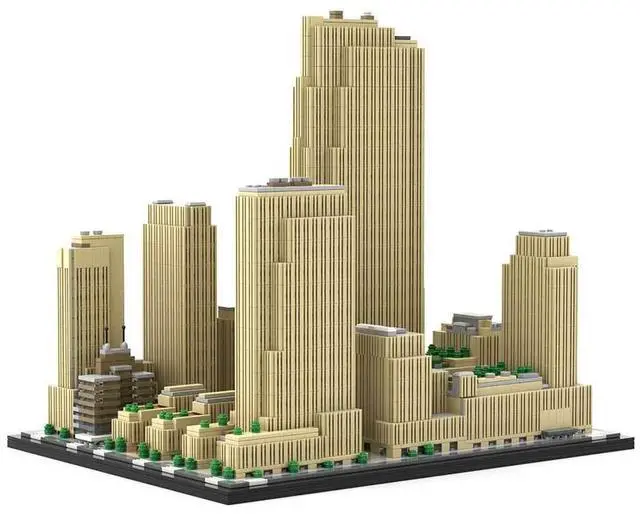 Alt view image 3 of 3 - ZITIANYOUBUILD Custom MOC-178781 New York Rockefeller Center 1/800 Scale Building Set (5999PCS)