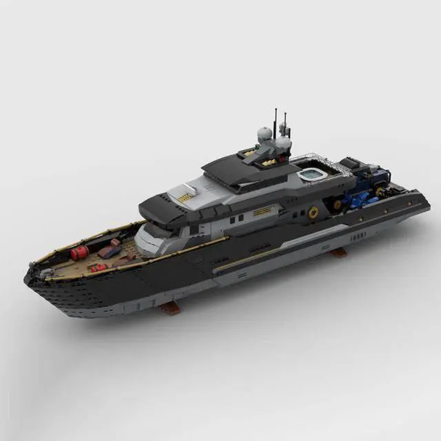 Alt view image 2 of 3 - ZITIANYOUBUILD Custom MOC-185307 1/30 Scale Explorers Yacht Model with Full Interior(4369PCS)