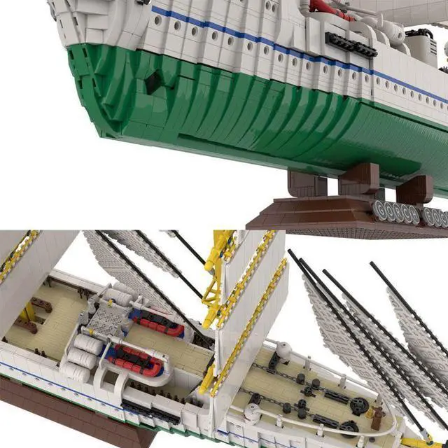 Alt view image 3 of 3 - ZITIANYOUBUILD Custom MOC-162206 Gorch Fock German Navy Vintage Ship Model(7599PCS) Toys Gift