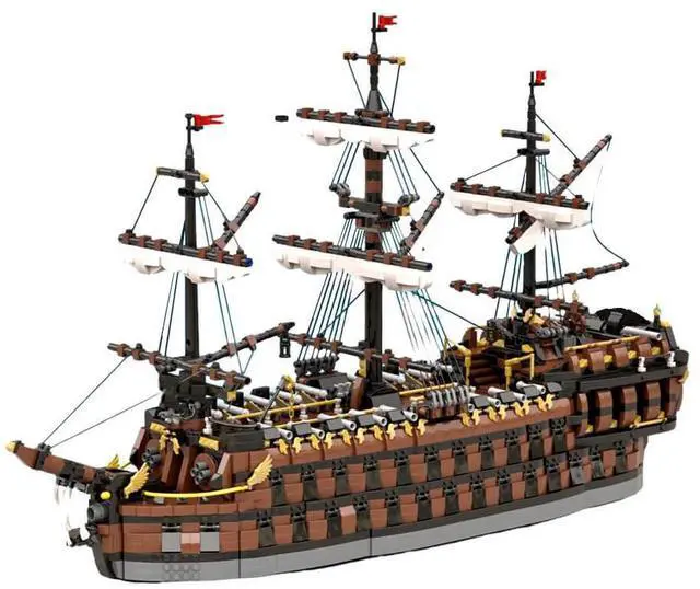 Main image of ZITIANYOUBUILD Custom MOC-160411 Pirate Ship Model(5956PCS) Toys Gift for Christmas