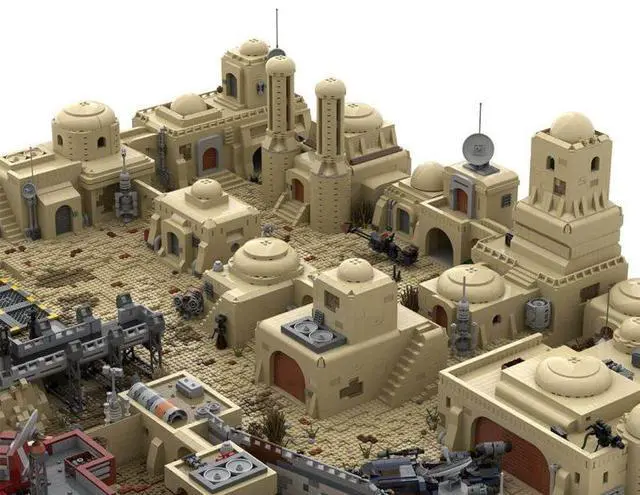 Alt view image 2 of 3 - ZITIANYOUBUILD Custom MOC-76005 Mos Eisley Cantina and Tatooine At War Series 28842 Parts