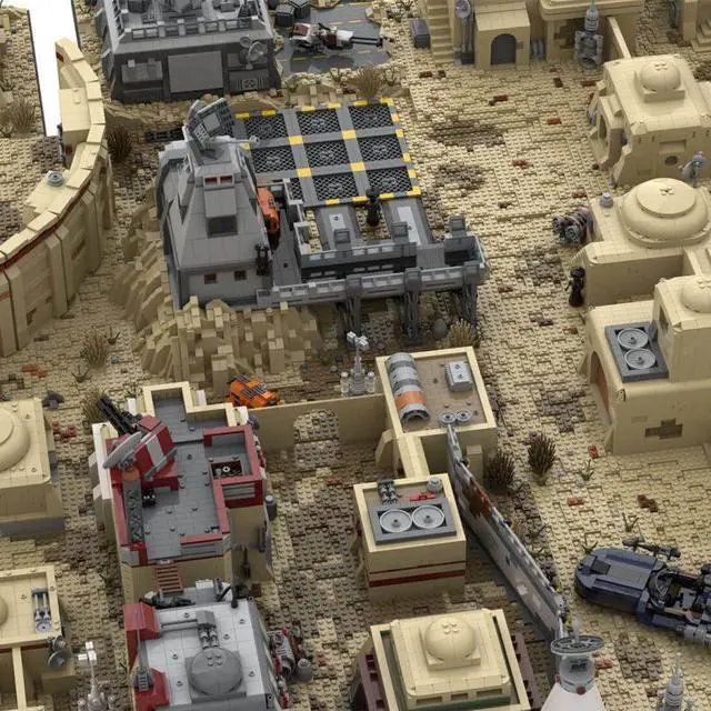 Alt view image 3 of 3 - ZITIANYOUBUILD Custom MOC-76005 Mos Eisley Cantina and Tatooine At War Series 28842 Parts