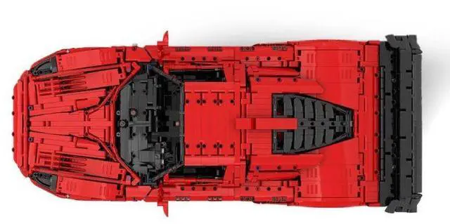 Alt view image 3 of 3 - ZITIANYOUBUILD Custom MOC-152095 1/8 Scale Supercar Vehicle Model(3920PCS/Red) Toys Gift