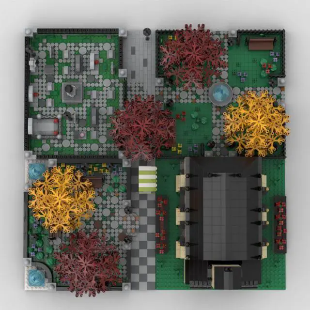 Alt view image 2 of 3 - ZITIANYOUBUILD Custom MOC-36498 Modular Church With Cemetery (5731Pcs) Toys Gift for Christmas