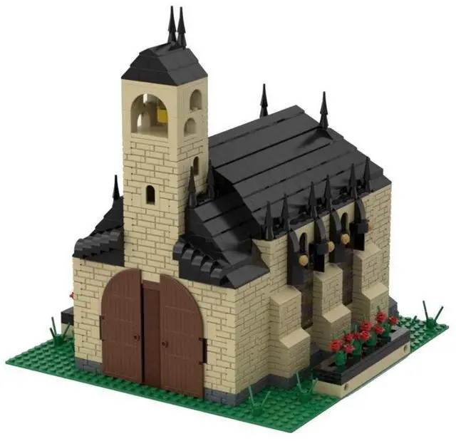 Alt view image 3 of 3 - ZITIANYOUBUILD Custom MOC-36498 Modular Church With Cemetery (5731Pcs) Toys Gift for Christmas