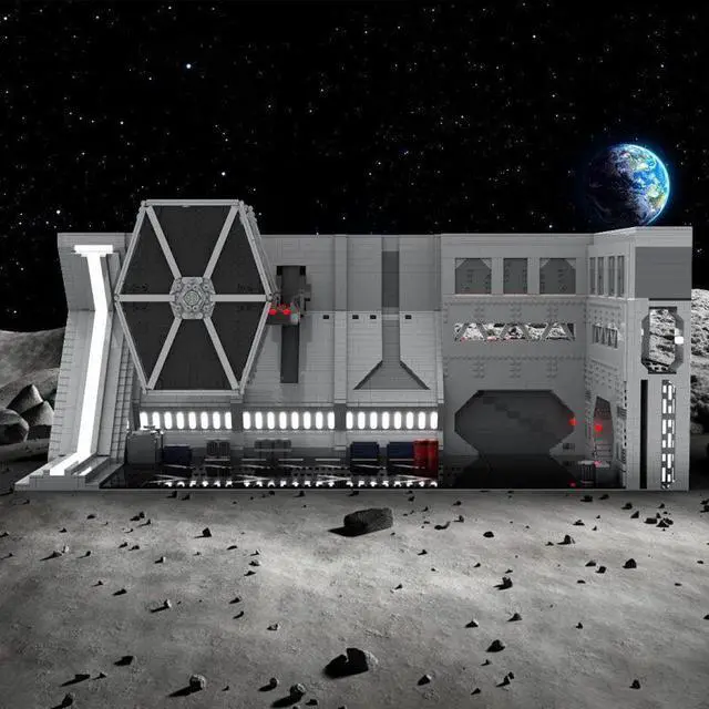Alt view image 3 of 3 - ZITIANYOUBUILD Custom MOC-153410 Sci-Fi Interstellar War Fighter Hangar Model 7805PCS Toys Gift