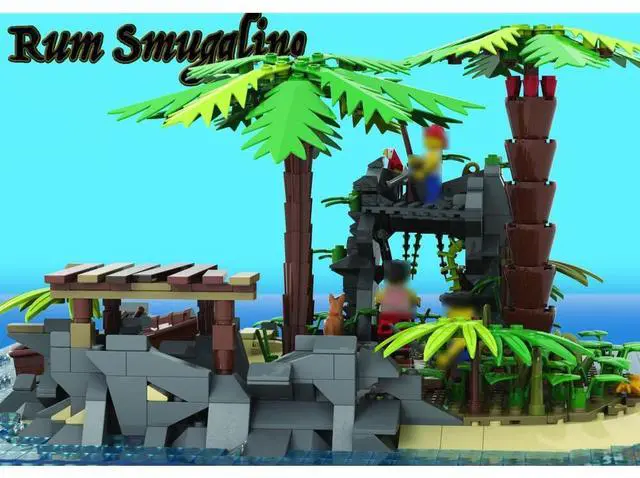 Alt view image 2 of 3 - ZITIANYOUBUILD Custom MOC-169400 Rum Smuggling for Pirates Theme Series 1362 Parts