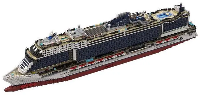 Main image of ZITIANYOUBUILD Custom MOC-116714 MSC Seashore Cruise Ship (6270 Parts) Toys Gift for Christmas
