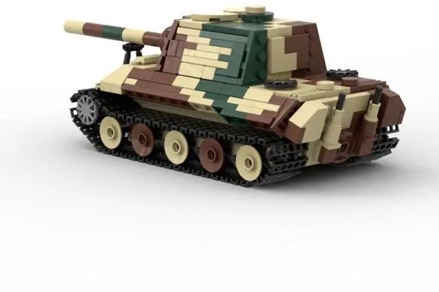 Alt view image 3 of 3 - ZITIANYOUBUILD Custom MOC-219047 1/45 Scale WWII Jagdtiger Building Blocks Set (598PCS)