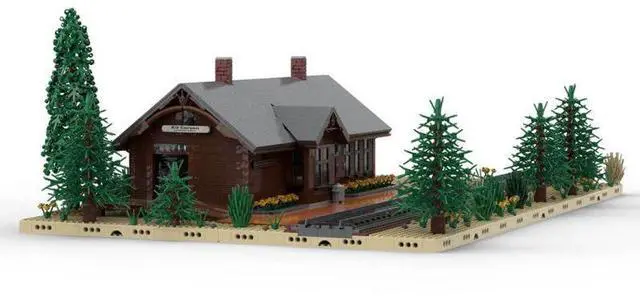 Alt view image 2 of 3 - ZITIANYOUBUILD Custom MOC-93402- Union Pacific Depot Kit Carson Colorado(4889 pcs) Toys Gift