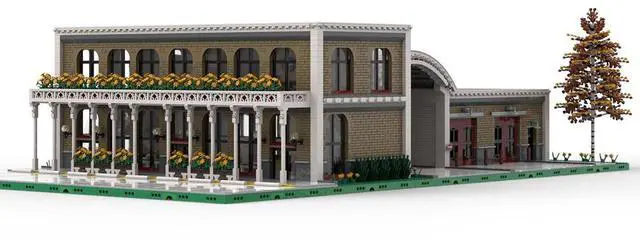 Main image of ZITIANYOUBUILD Custom MOC-96122 1/40 Breakwater Pass Pretorius Bus Terminal 18217 Parts