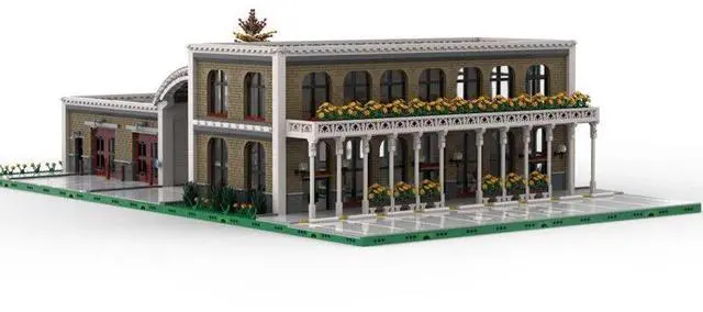 Alt view image 2 of 3 - ZITIANYOUBUILD Custom MOC-96122 1/40 Breakwater Pass Pretorius Bus Terminal 18217 Parts