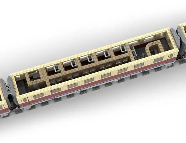 Alt view image 3 of 3 - ZITIANYOUBUILD Custom 5-in-1 VT18.16 German National Railway High-Speed Train Set 5341 Parts