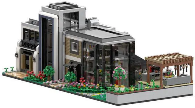 Main image of ZITIANYOUBUILD Custom MOC-151755 Modern Glass Villa Architecture Model(4759PCS) Toys Gift
