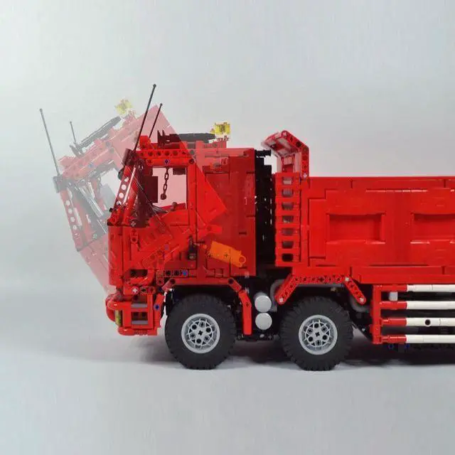 Alt view image 2 of 3 - ZITIANYOUBUILD Custom MOC-198225 RC Pneumatic Dump Truck Building Blocks Set (5152 PCS)