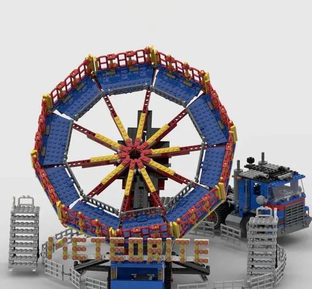 Alt view image 3 of 3 - ZITIANYOUBUILD Custom MOC-80218 Fairground Meteorite Ride-Aka Roundup or Spinball (2062 Parts)