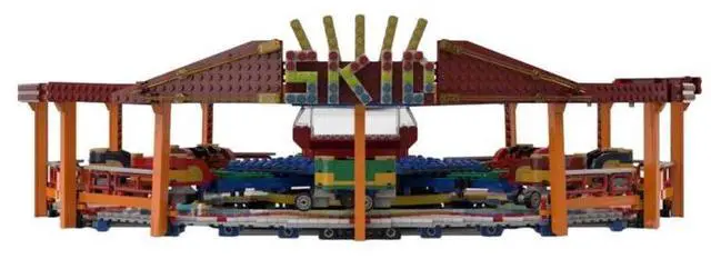 Alt view image 2 of 3 - ZITIANYOUBUILD Custom MOC-159944 Skid Fairground Ride Street Scene (Dynamic Version/3632PCS)