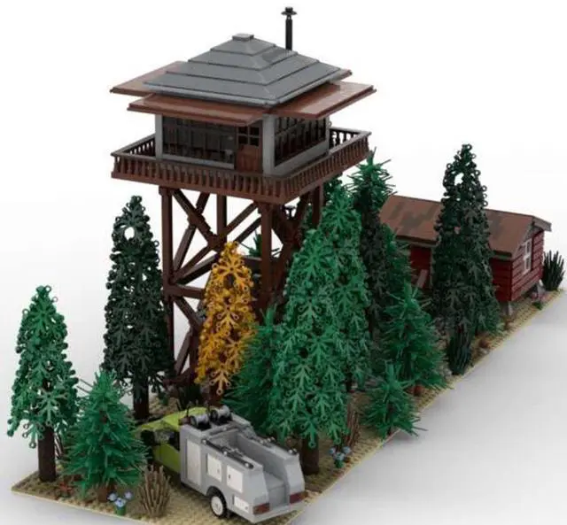Alt view image 2 of 3 - ZITIANYOUBUILD Custom MOC-81201 Fire Observation Tower (3957 Parts) Toys Gift for Christmas