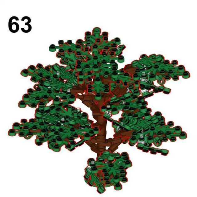 Alt view image 3 of 3 - ZITIANYOUBUILD Custom MOC-102139 Dogwood Tree Set Trains Sand Table Scene(2032PCS) Toys Gift