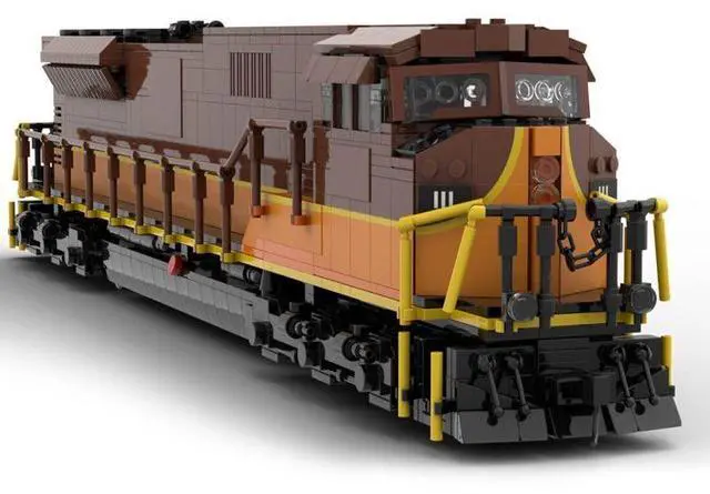 Alt view image 2 of 3 - ZITIANYOUBUILD Custom MOC-127575 EMD SD90/43MAC Iowa Pacific Holdings Train Model(2243PCS