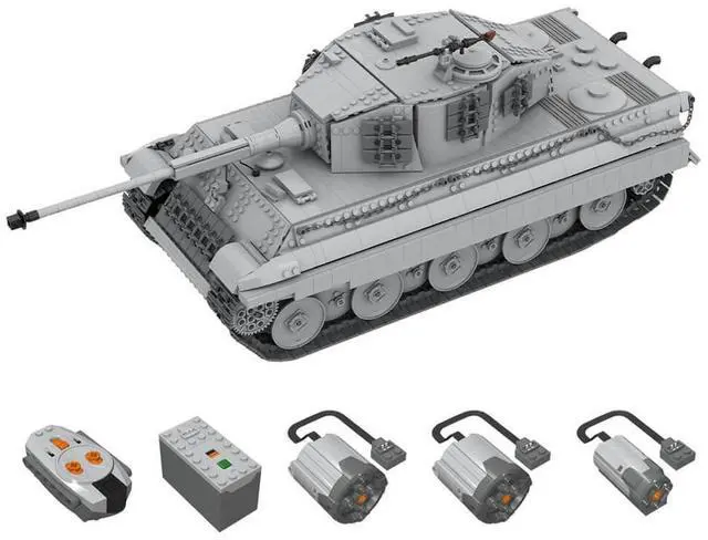 Main image of ZITIANYOUBUILD Custom MOC-130474 1/16 RC King Tiger Tank Model(Dynamic Version/2329PCS)