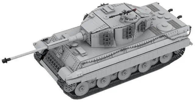 Alt view image 2 of 3 - ZITIANYOUBUILD Custom MOC-130474 1/16 RC King Tiger Tank Model(Dynamic Version/2329PCS)