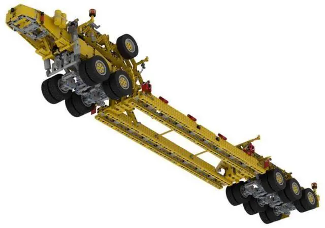 Alt view image 2 of 3 - ZITIANYOUBUILD Custom MOC-41089 A Semi-trailer With Five Fully Suspended And Sprung 2407pcs