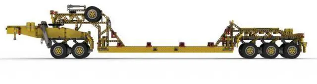 Alt view image 3 of 3 - ZITIANYOUBUILD Custom MOC-41089 A Semi-trailer With Five Fully Suspended And Sprung 2407pcs