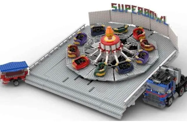 Alt view image 2 of 3 - ZITIANYOUBUILD Custom MOC-148109 Superbowl Fairground Ride Model (2839PCS) Toys Gift