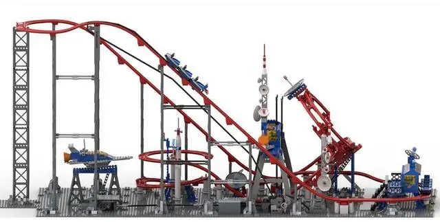 Main image of ZITIANYOUBUILD Custom MOC-104035 Circular Roller Coaster Model (2640 Parts) Toys Gift